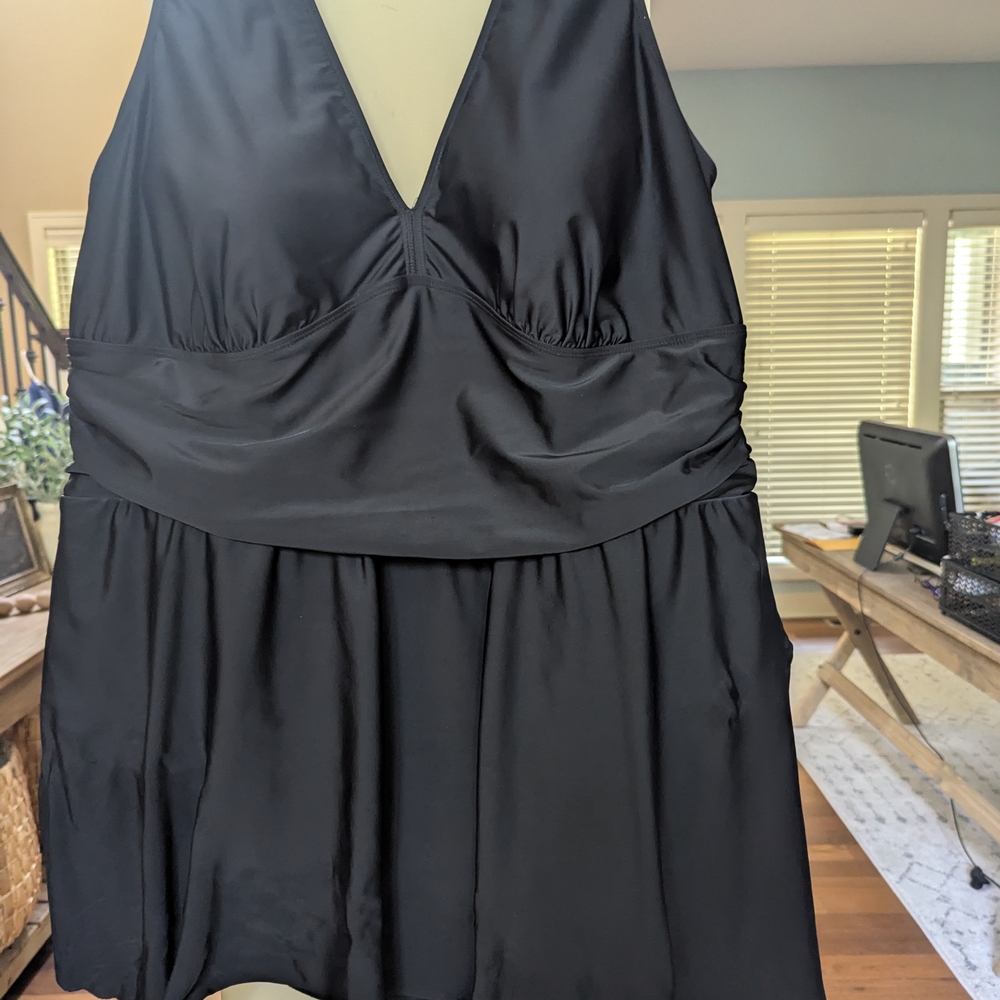 Torrid Black Nylon Blend Swimsuit